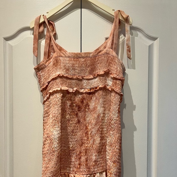 BCBG Short Summer Ruffle Tie Dress in Size L - Picture 5 of 8